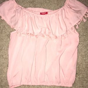 Guess off the shoulders crop too